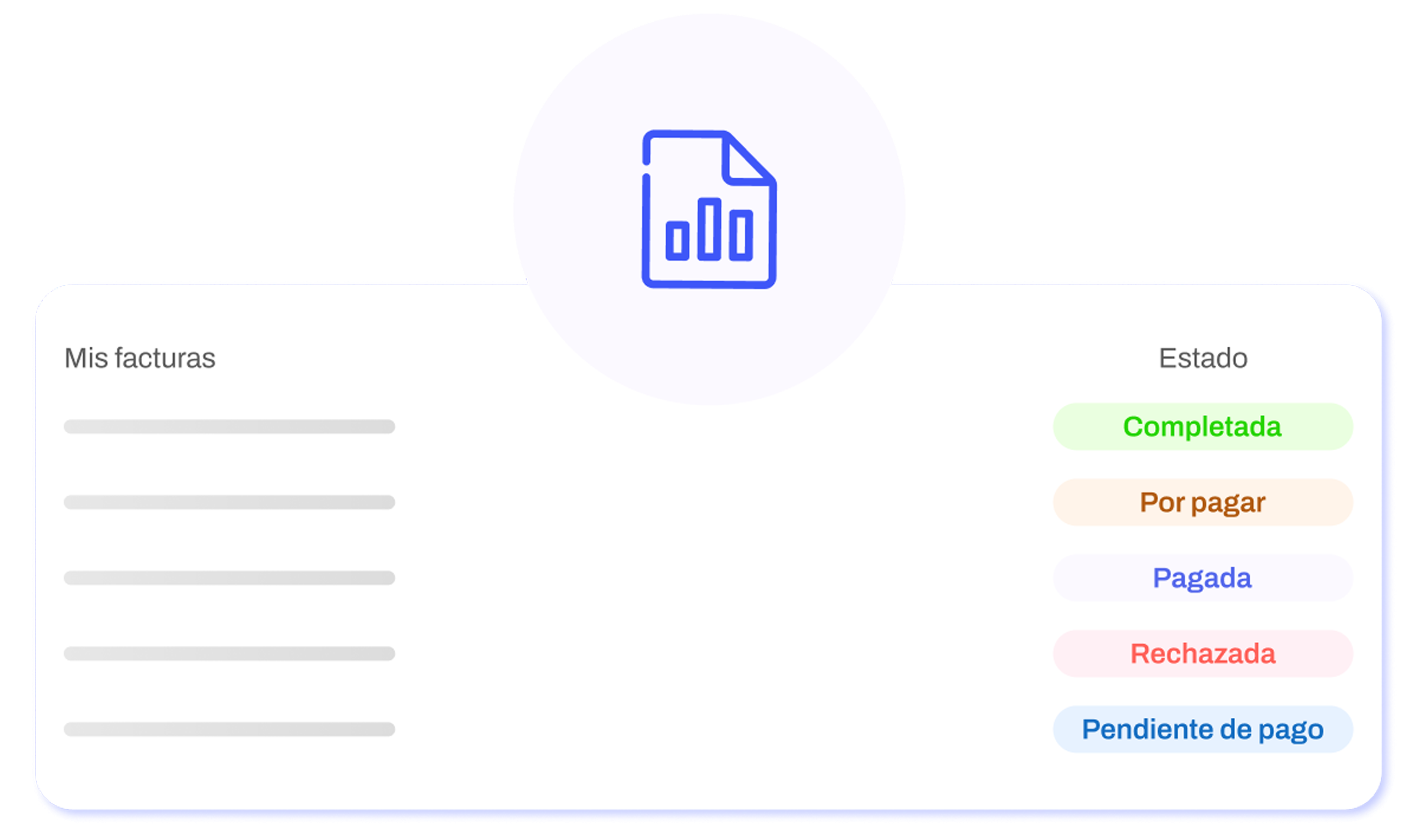 Pantalla de recibe, valida y paga facturas